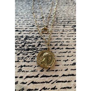 Multi Strand Coin and Horn Necklace - NWOT